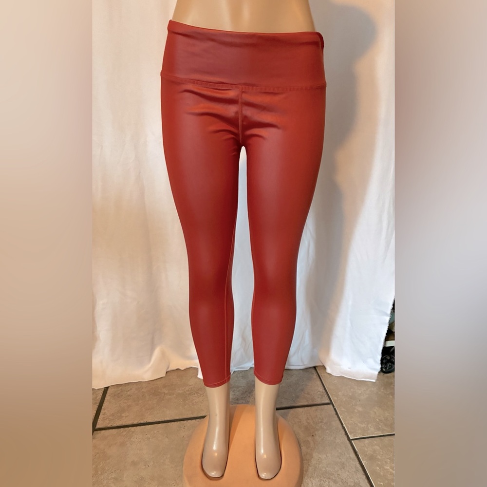 Women's Red leather Leggings size medium